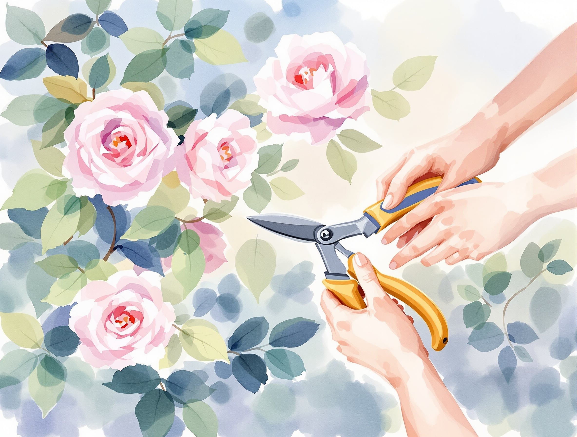 Watercolor artwork for The Pruning: The Kindness of the Cut